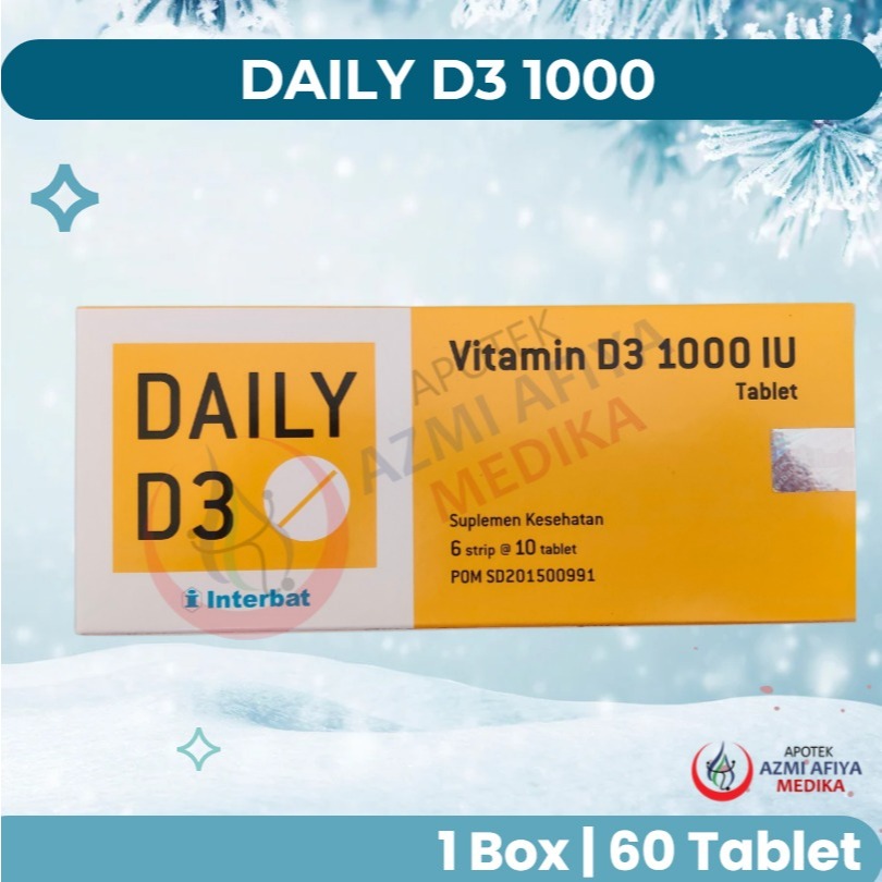 Daily D3 1000 Vitamin D 60 Tablet