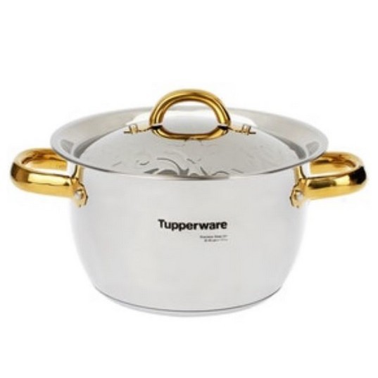 Tupperware Casserole Luxury Cookware 3.5L  2.5L Panci Tupperware Panci Stainless dengan Desain Elega