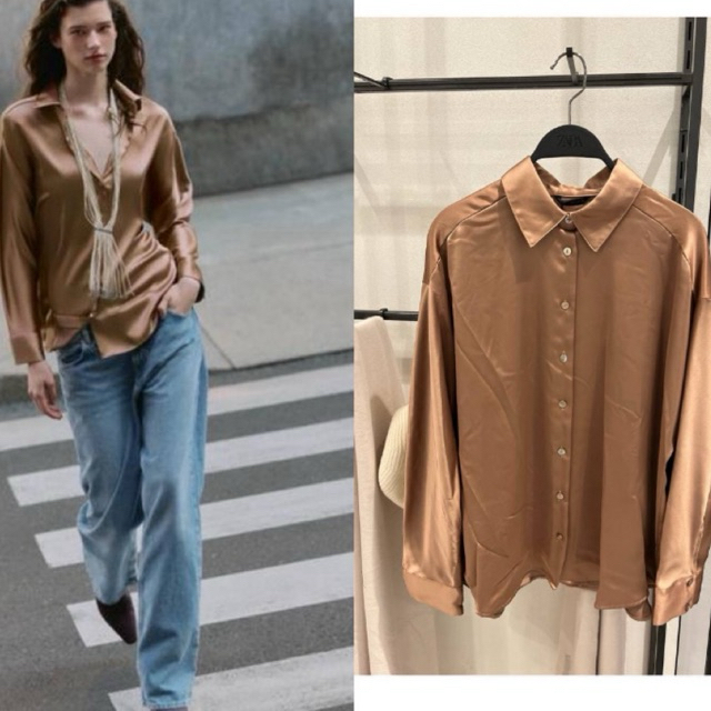 blouse korea satin zara mewah kemeja satin stripe satin polos mewah bestseller original store |jasti