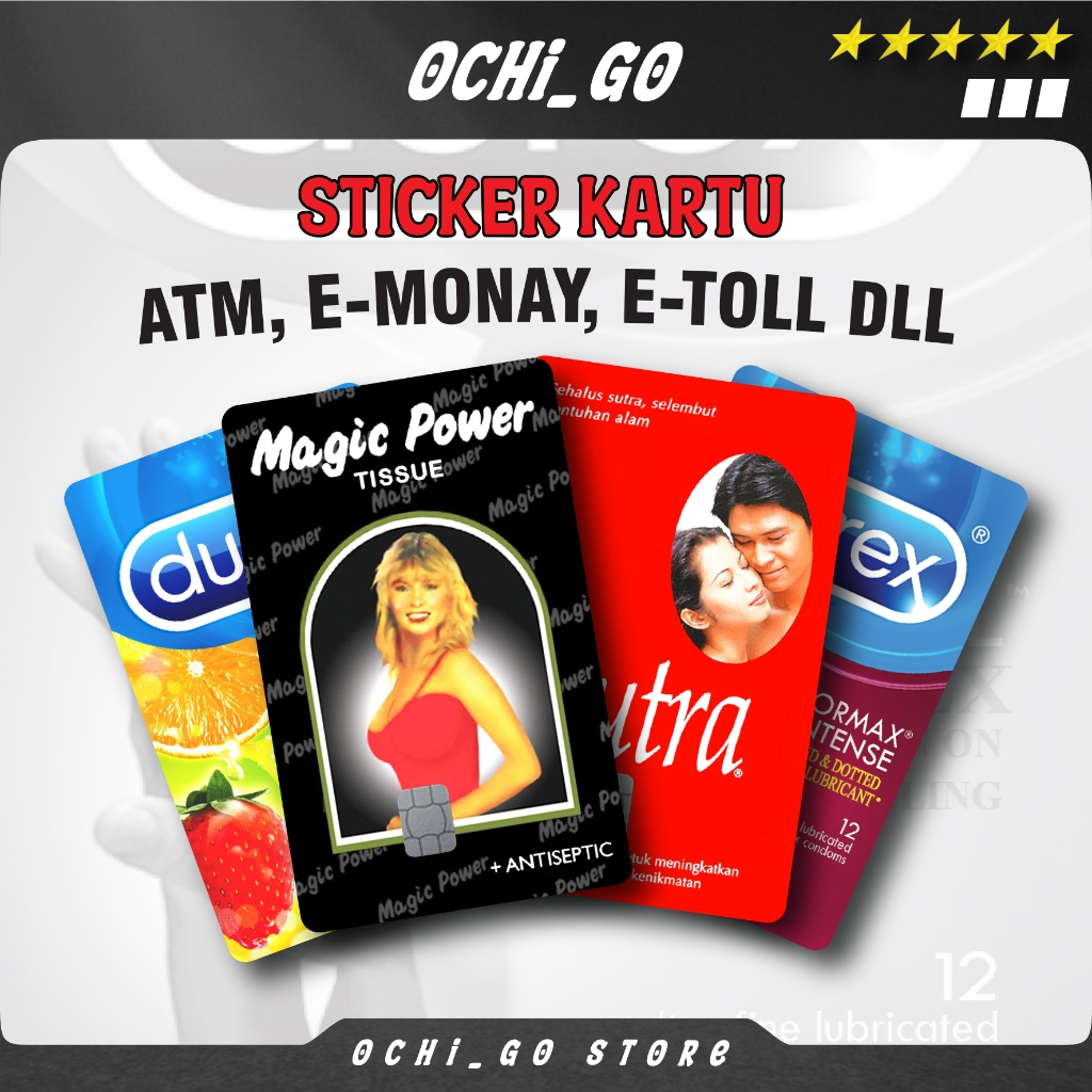 Stiker Skin Card ATM Sticker Kartu Atm Garskin Skin Card Power Megig - Sutra  Stiker Kartu Atm Bca |