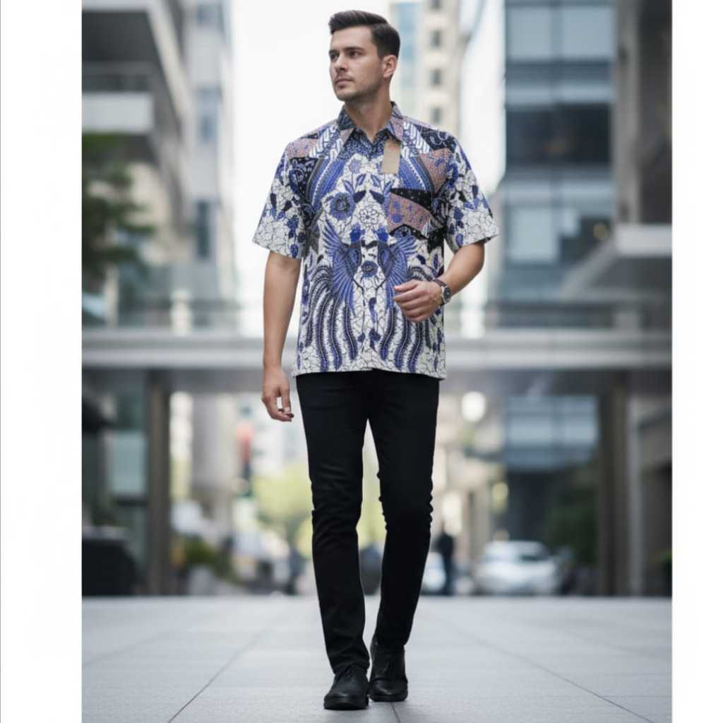 Couple Baju Batik Keluarga / Baju Anak Laki Laki / Tunik Batik Modern / Blouse Atasan Batik