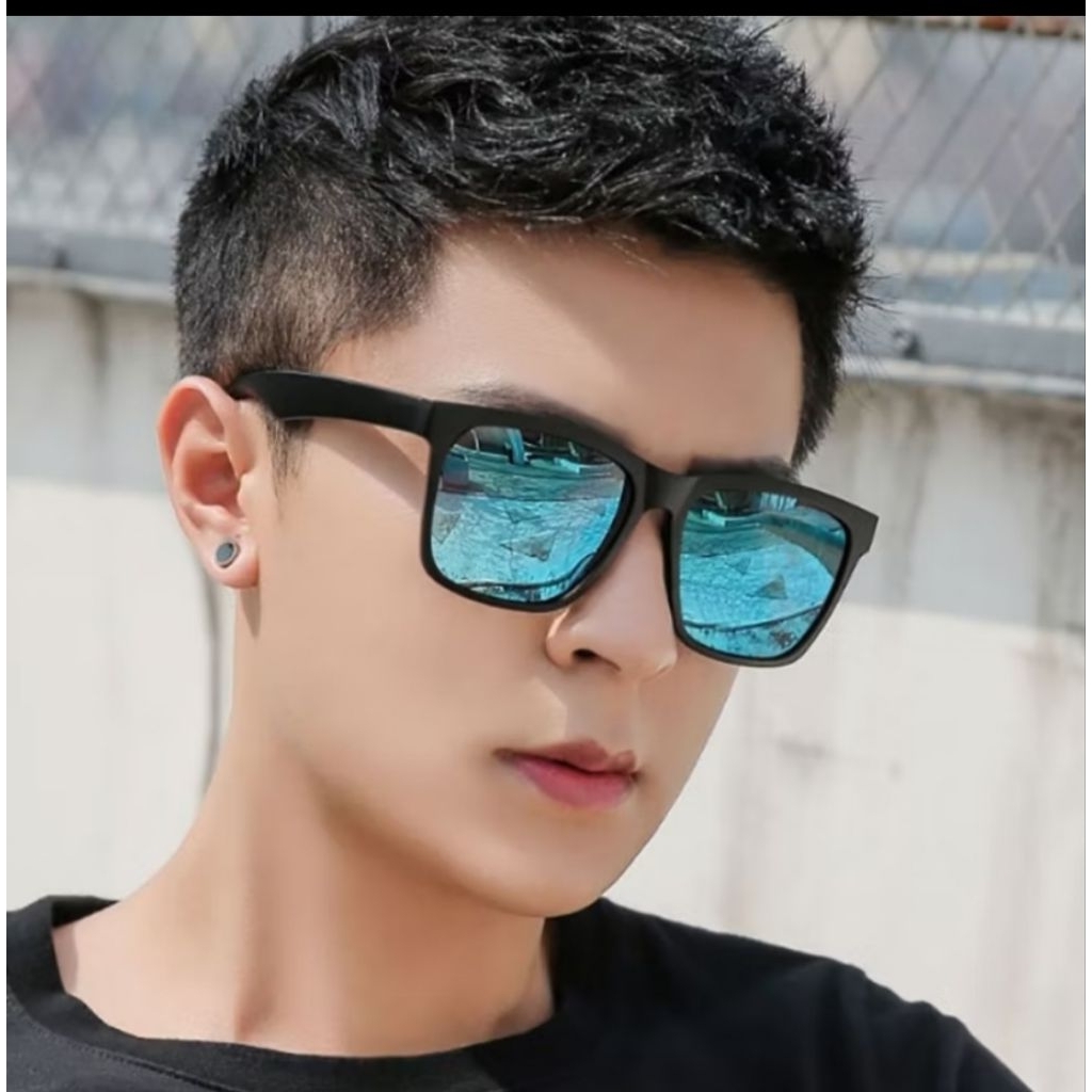 A3 Kacamata Pria Hitam Kotak Kacamata Pria Fashion Kacamata