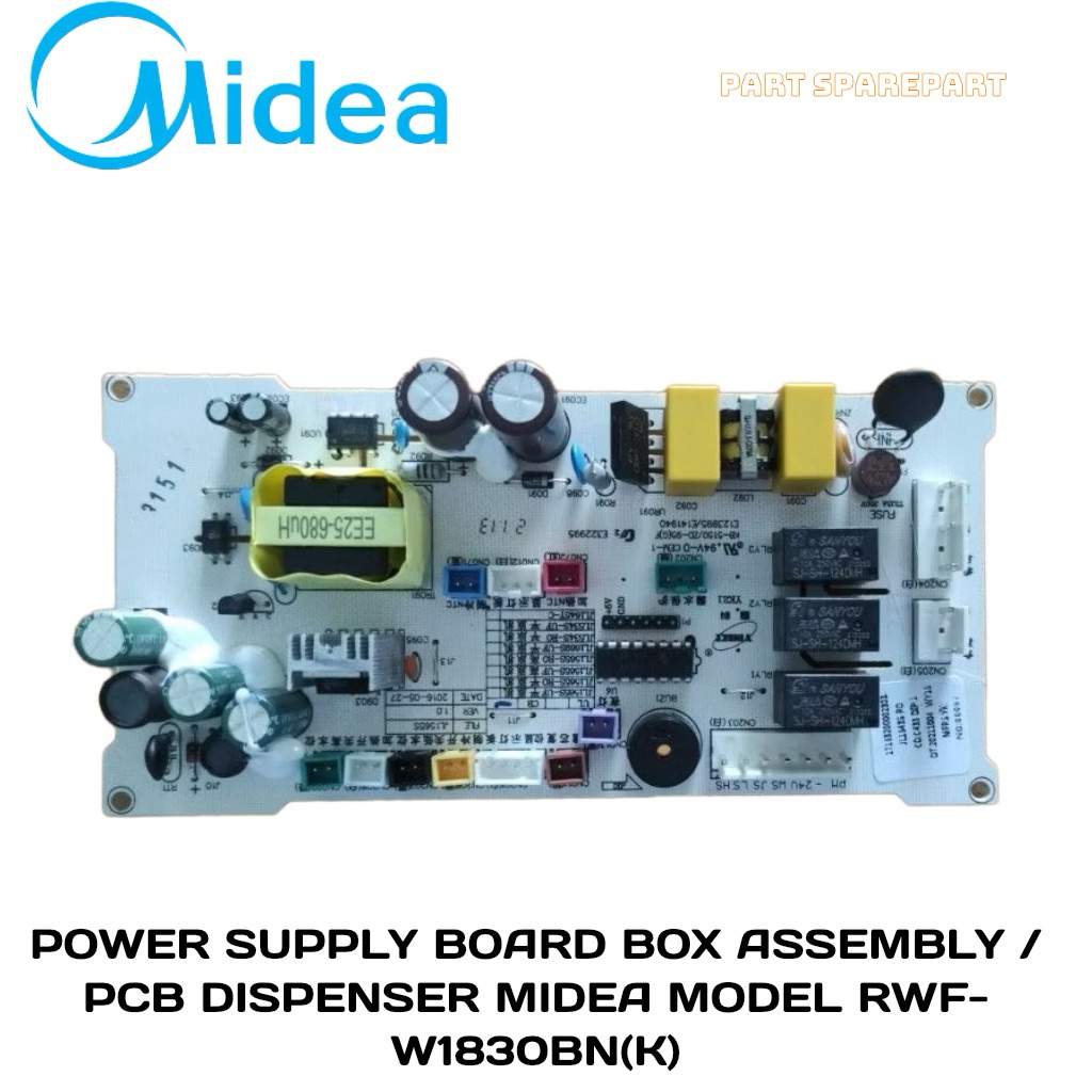 MODUL DBOARD BOX ASSEMBLY / PCB DISPENSER MIDEA MODEL RWF-W1830BN(K)