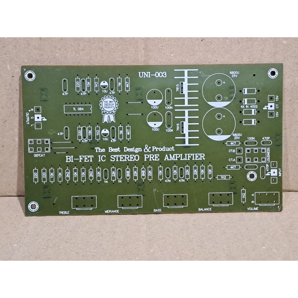 Pcb Stereo Tone Control Bifet  * Promo *