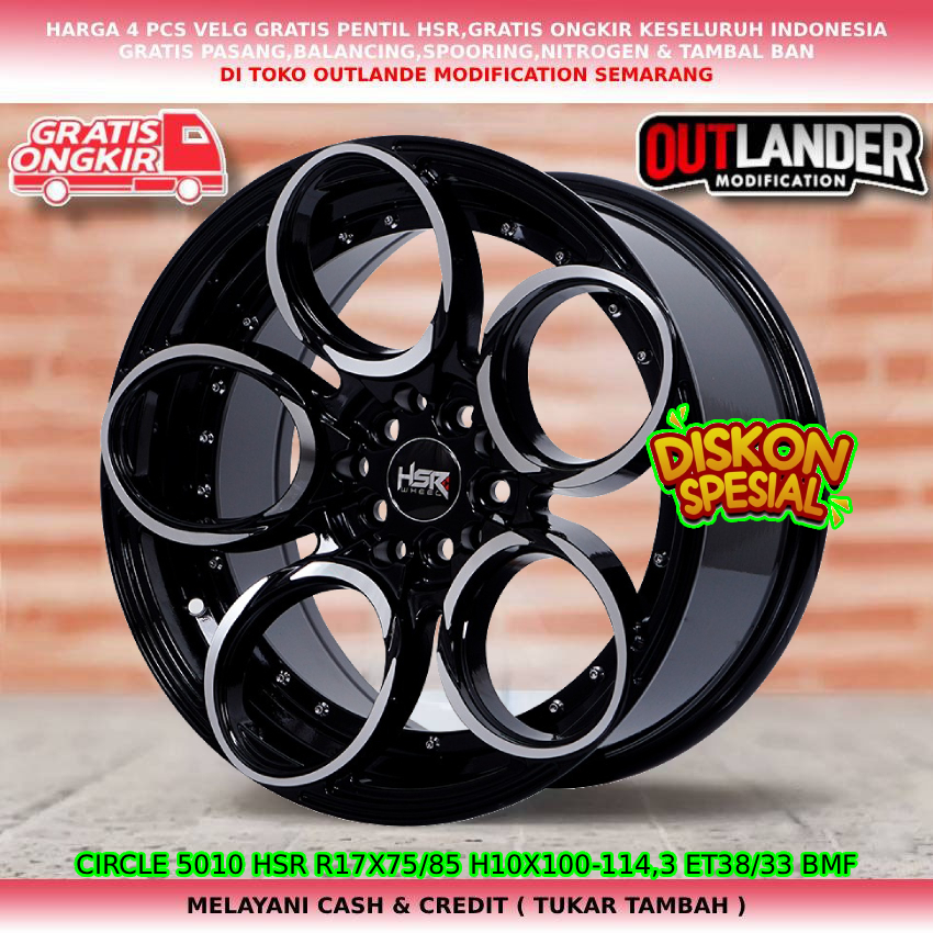 Velg ring17 velg mobil CX-5 MX-5| Miata| SX4| Ertiga| Grand Vitara| Luxio|Terios dll hsr circle R17