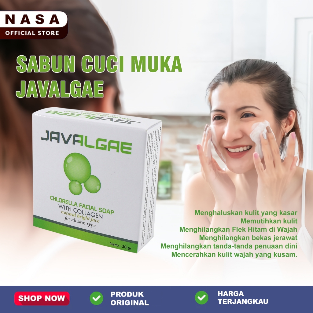 Facial Wash Alami Javalgae Nasa – Sabun Wajah BPOM, Bisa COD