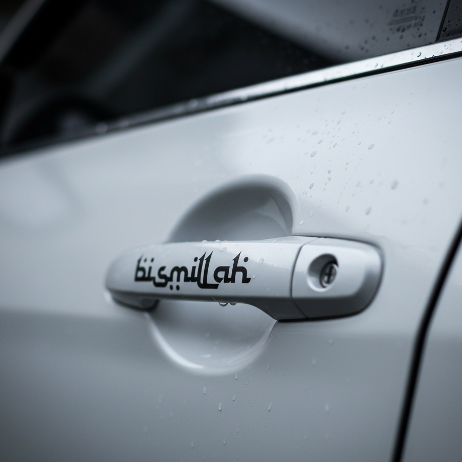Sticker Handle pintu mobil bismillah