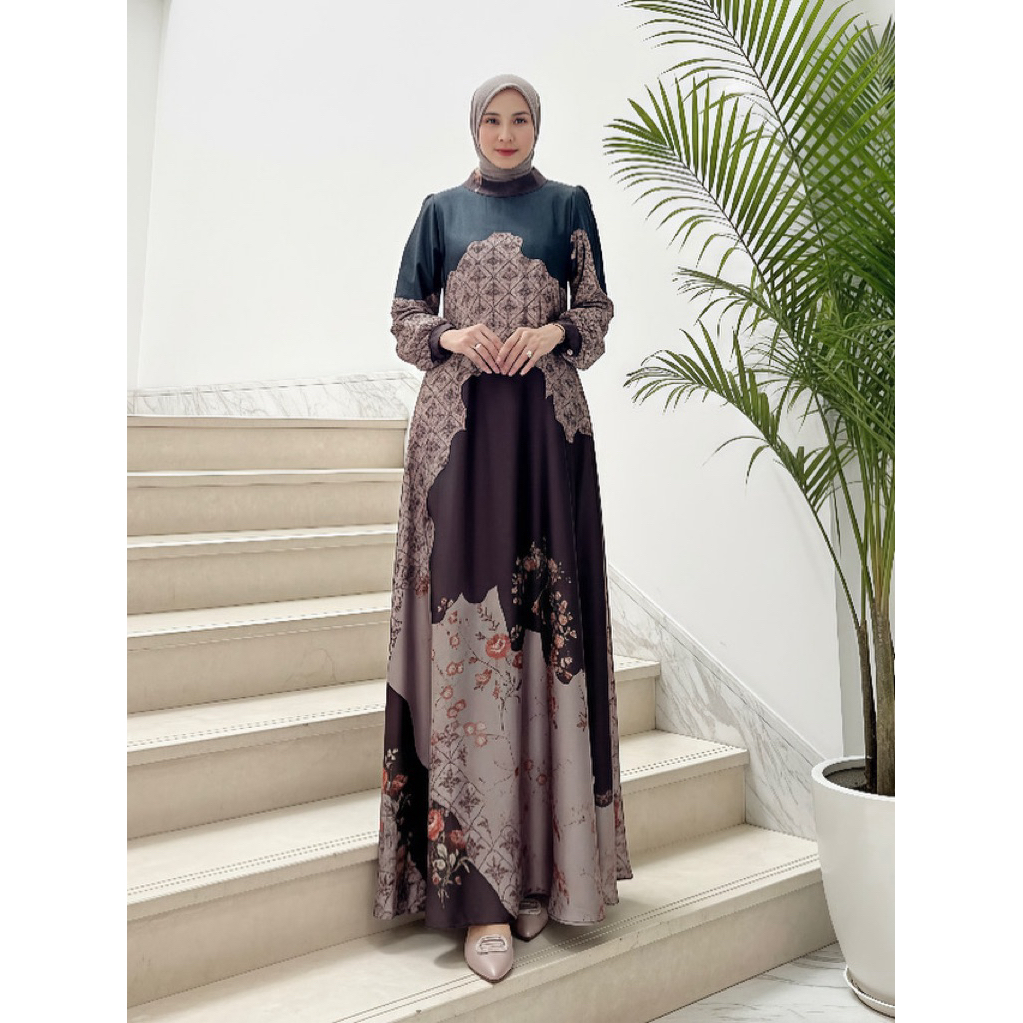 Jemia Gamis Ivana Silk Premium Dress Pesta Kondangan Wanita Simple Mewah Elegan Kekinian