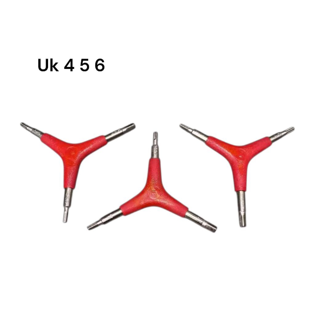 Kunci L bintang Gagang karet uk 4 5 6