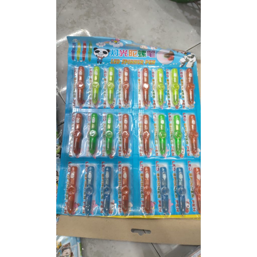 mainan pulpen spiner lampu harga grosir
