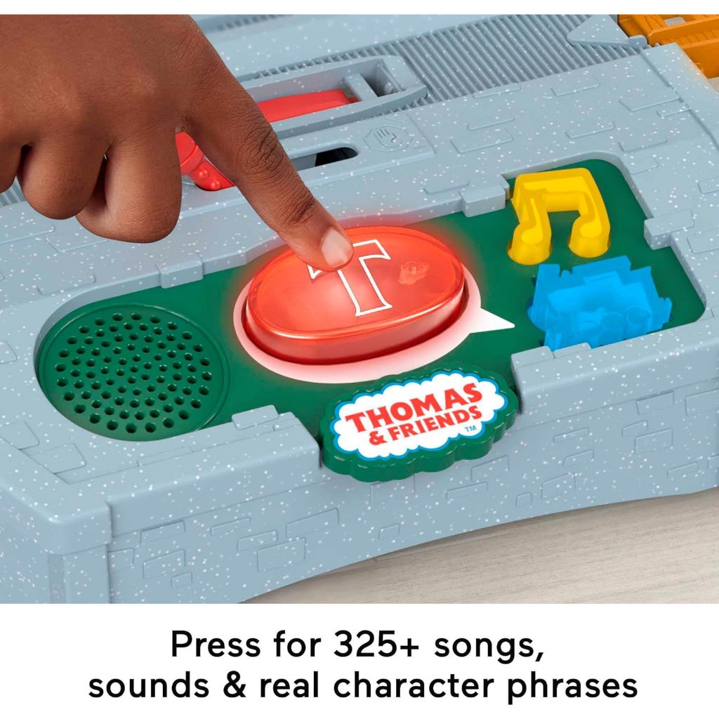 Thomas & Friends Motorized Toy Train Set, Talking Cranky Delivery with Track, Sounds & Phrases for P