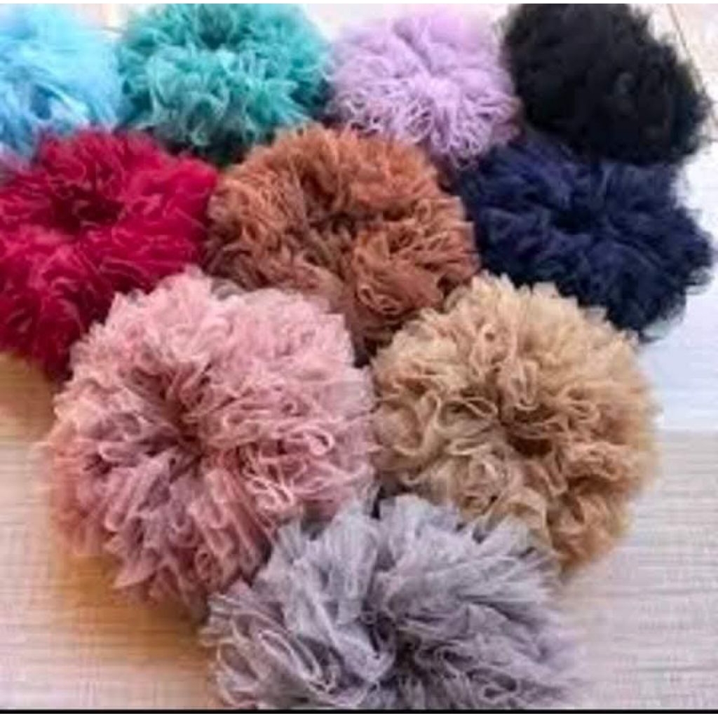 KUNCIR RAMBUT MODEL TILE.SANGGUL RAMBUT TILE SCRUNCHIE