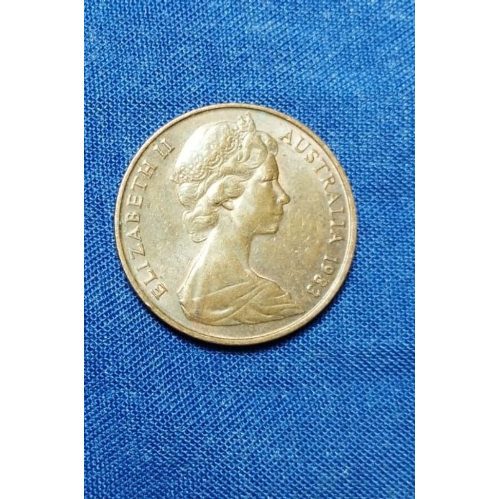 KOIN 2 CENT AUSTRALIA POTRET RATU ELIZABETH II KE-2 ANEKA TAHUN