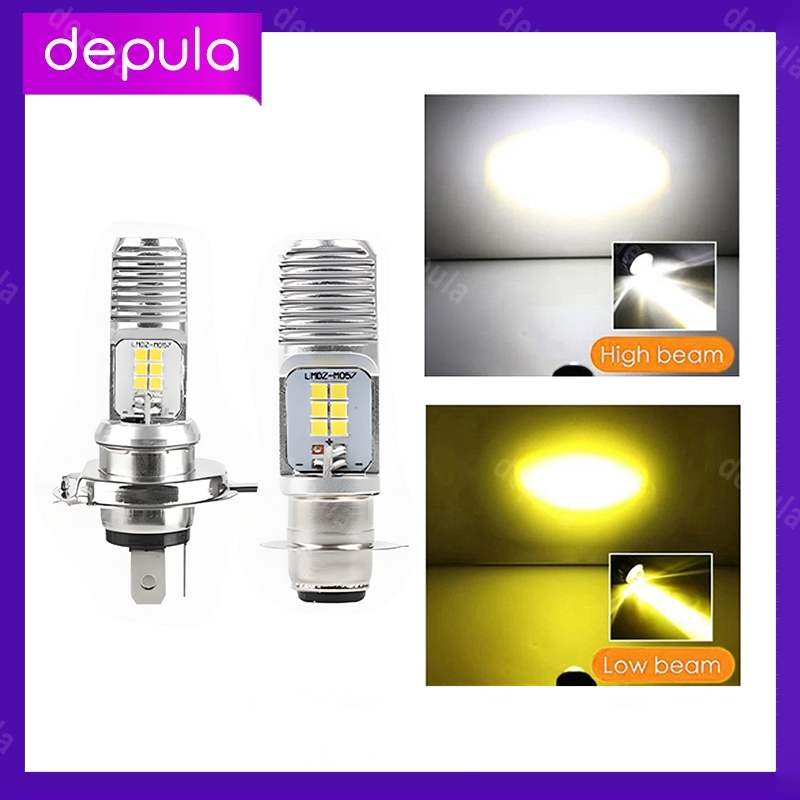 Lampu Depan Motor H4 T19H6 Super Terang Led Sepeda Motor Bohlam Lampu Depan AC - DC Bohlam Kuning Pu