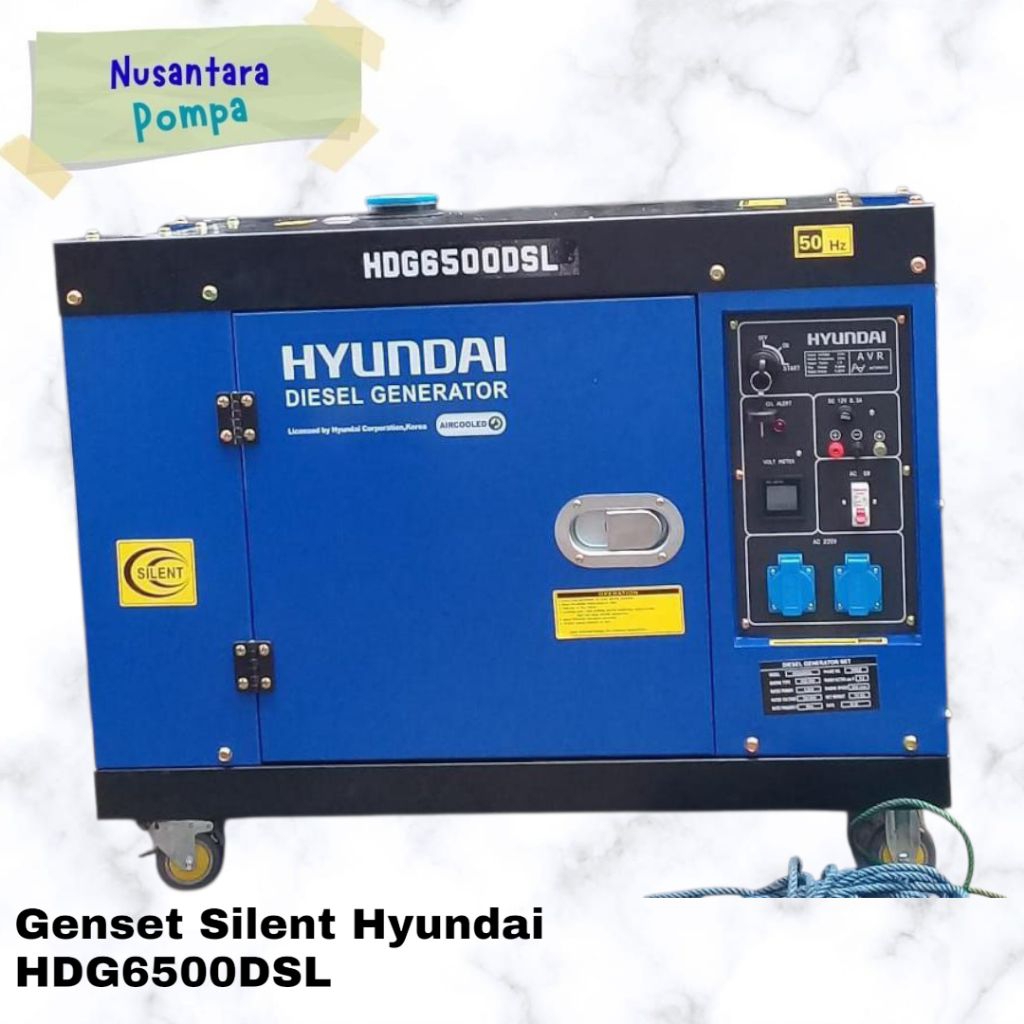Genset Silent Hyundai HDG6500DSL