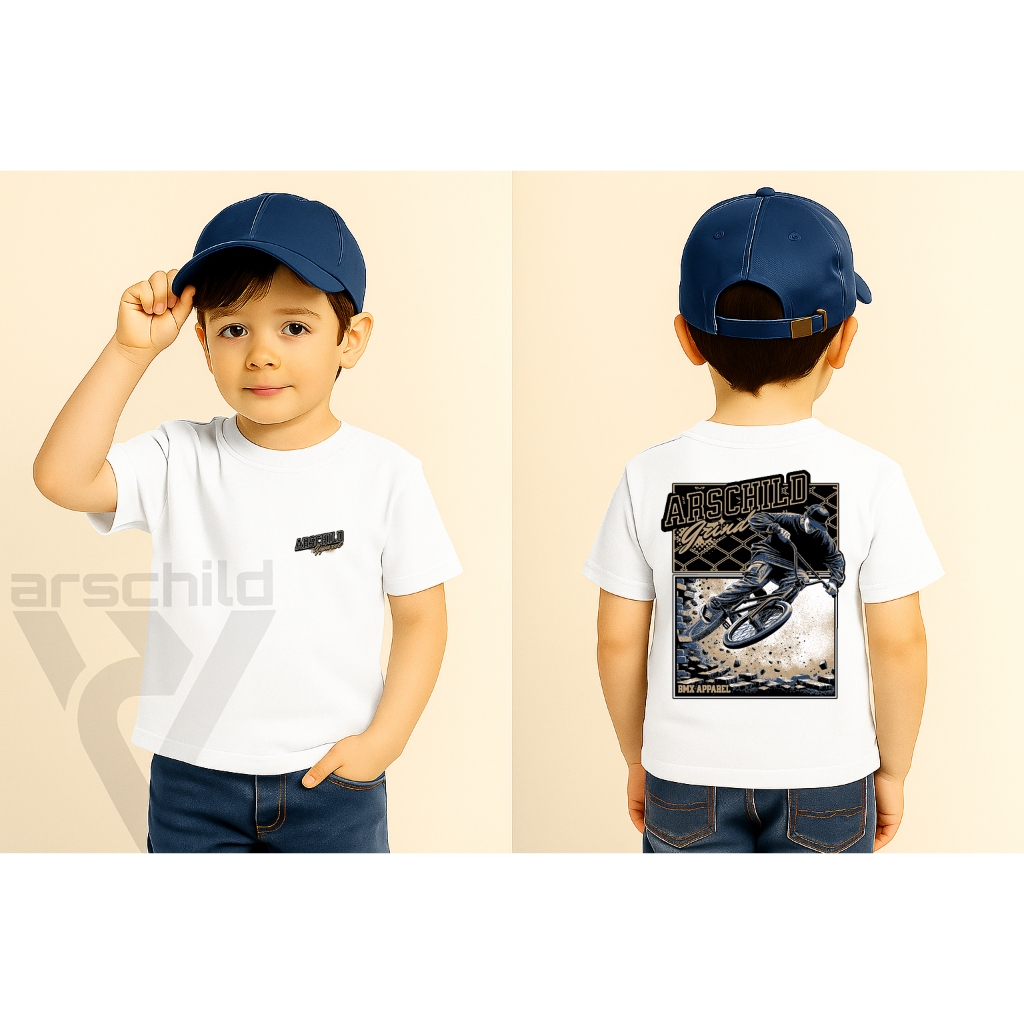 kaos bmx anak laki laki dan perempuan umur 3 tahun - 7 tahun