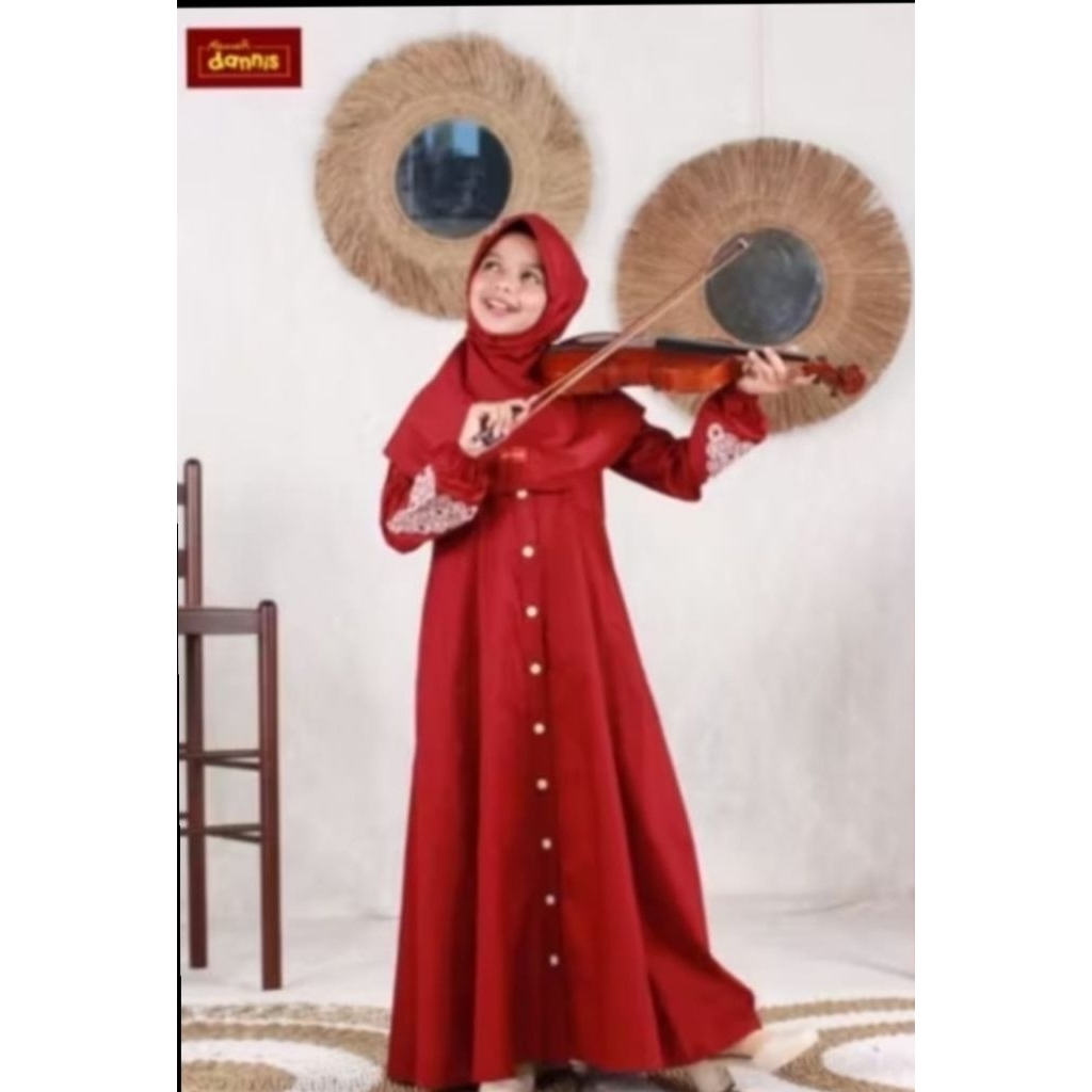 muslim anak perempuan dannis,d'kingdom,uk.no.1,warna maroon,promo