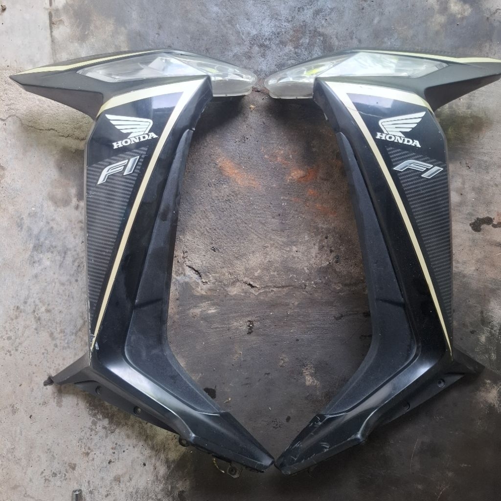 64450-K41 64400-K41 Cover L/R Front Hitam Supra X 125 Fi Kyz K41 Cover Body Samping Sayap Kanan Kiri