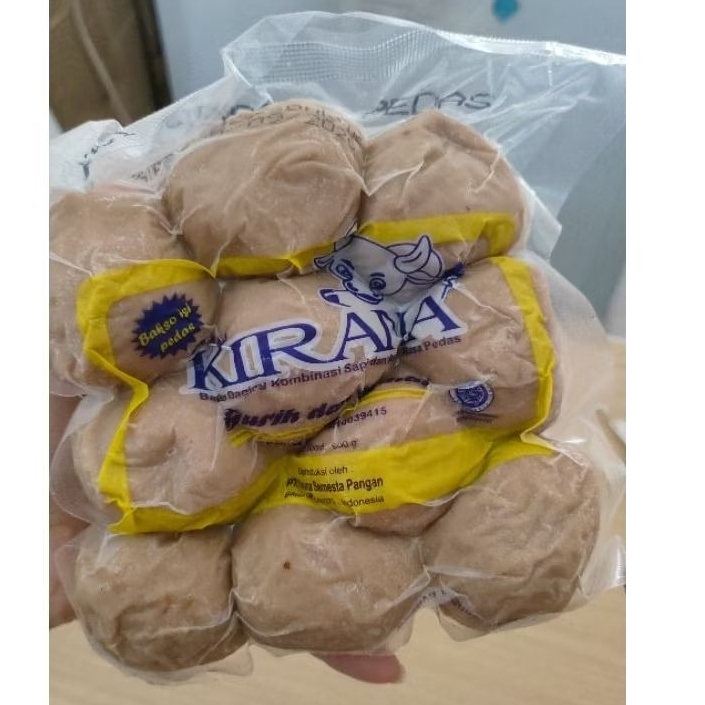 Kirana Bakso Mercon jumbo isi 10 600g | bakso mercon | bakso pedas | bakso Kirana mercon | MQ Frozen