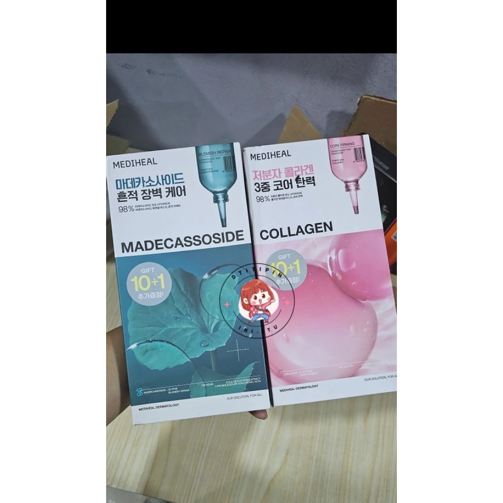 Ready Mediheal sheet mask 10+1 collagen, madecassoside, PDRN Rose