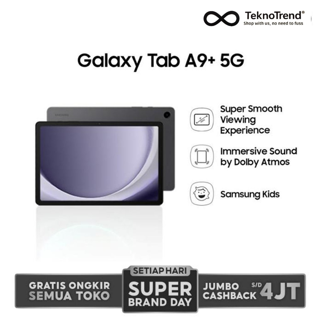 SAMSUNG TAB A9+ A9 8/128GB 4/64GB LTE WIFI - PAD TABLET ANDROID GARANSI RESMI SAMSUNG SEIN