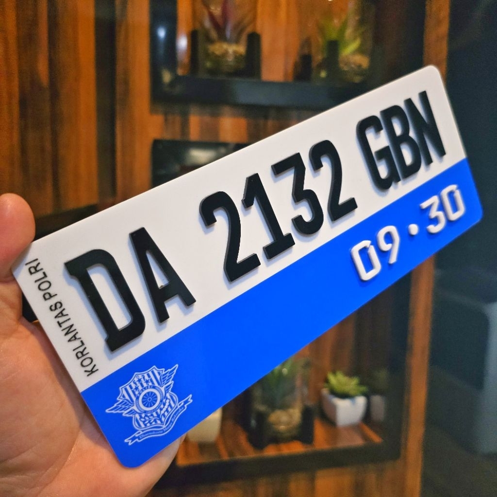 plat motor listrik / plat acrilik motor 3D