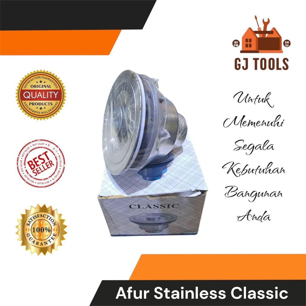 AFUR STAINLESS CLASSIC - AFUR SARINGAN PEMBUANGAN AIR BAK CUCI PIRING