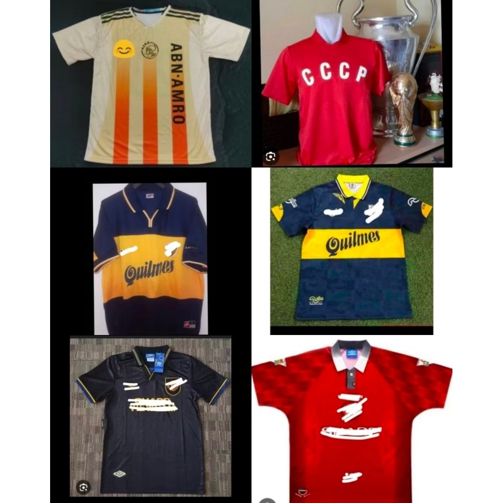 Jersey Ajax 2004/Jersey C C CP 1960 Printing/Jersey M Utd 1996 Home Away/Jersey Boca Junior 1995/Jer