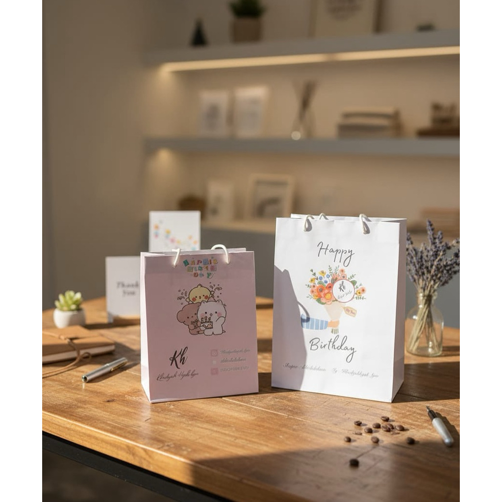 Paper Bag Birthday / paper bag Kado Hijab dll by Kh Khadijah hijab bjm