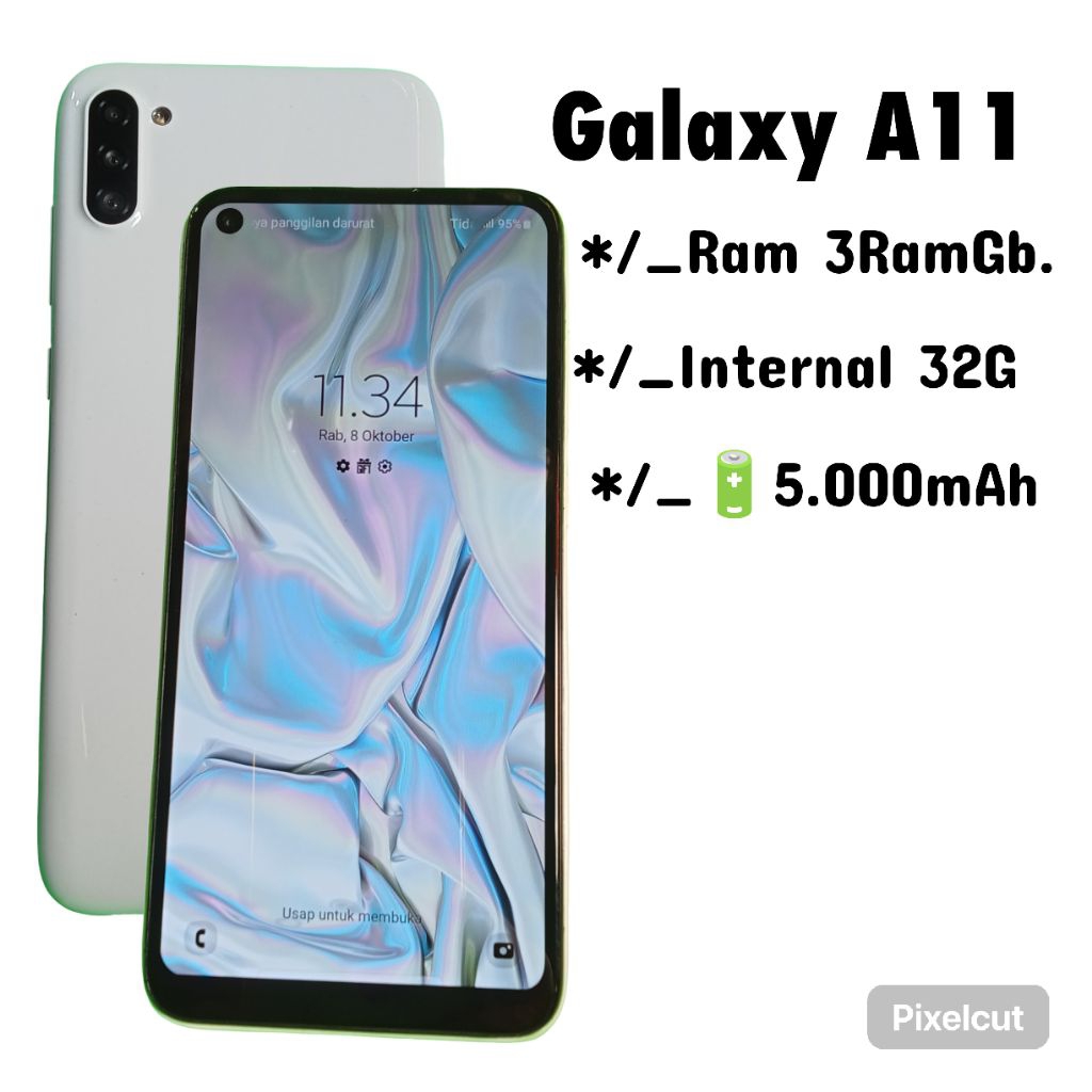 Hp Samsung Galaxy A11 Ram 3/32Gb.hp siap pake murah meriah