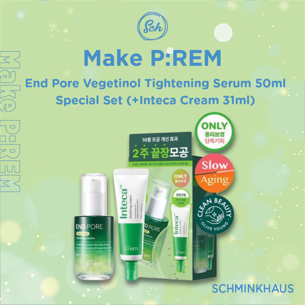 MAKE PREM /makeprem End Pore Vegetinol Tightening Serum 50ml Special Set (+Inteca Cream 31ml)