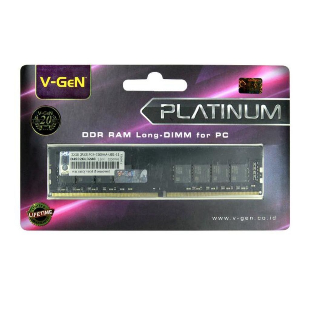 RAM DDR4 VGEN Platinum 32GB PC25600/3200 Longdimm
