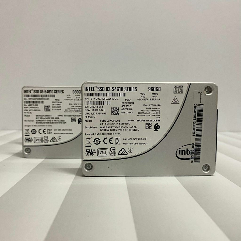 INTEL SSD 960GB SATA 6 Gbps D3-S4510/D3-S4610 SERIES 2.5 Inch Performa Cepat 560 MB/s Storage