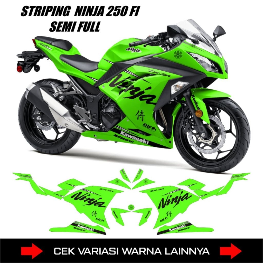 Decal Striping Ninja 250 FI Winter Test Z3R Stiker Semi full / Anti gores