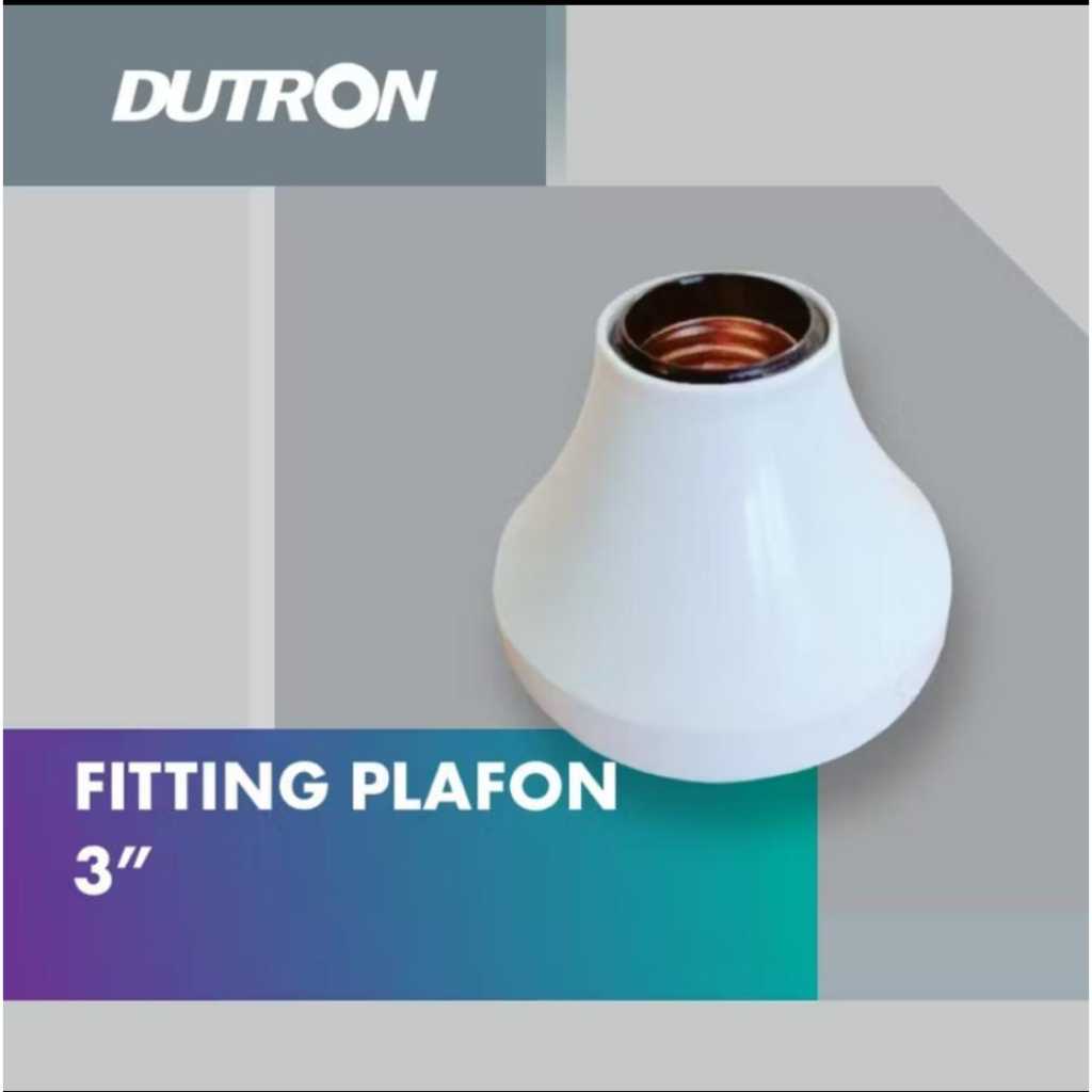 DUTRON Fitting Lampu Plafon Bulat Fiting Lampu DV FPB 03 Plafon Bulat Besar 3 inch E27