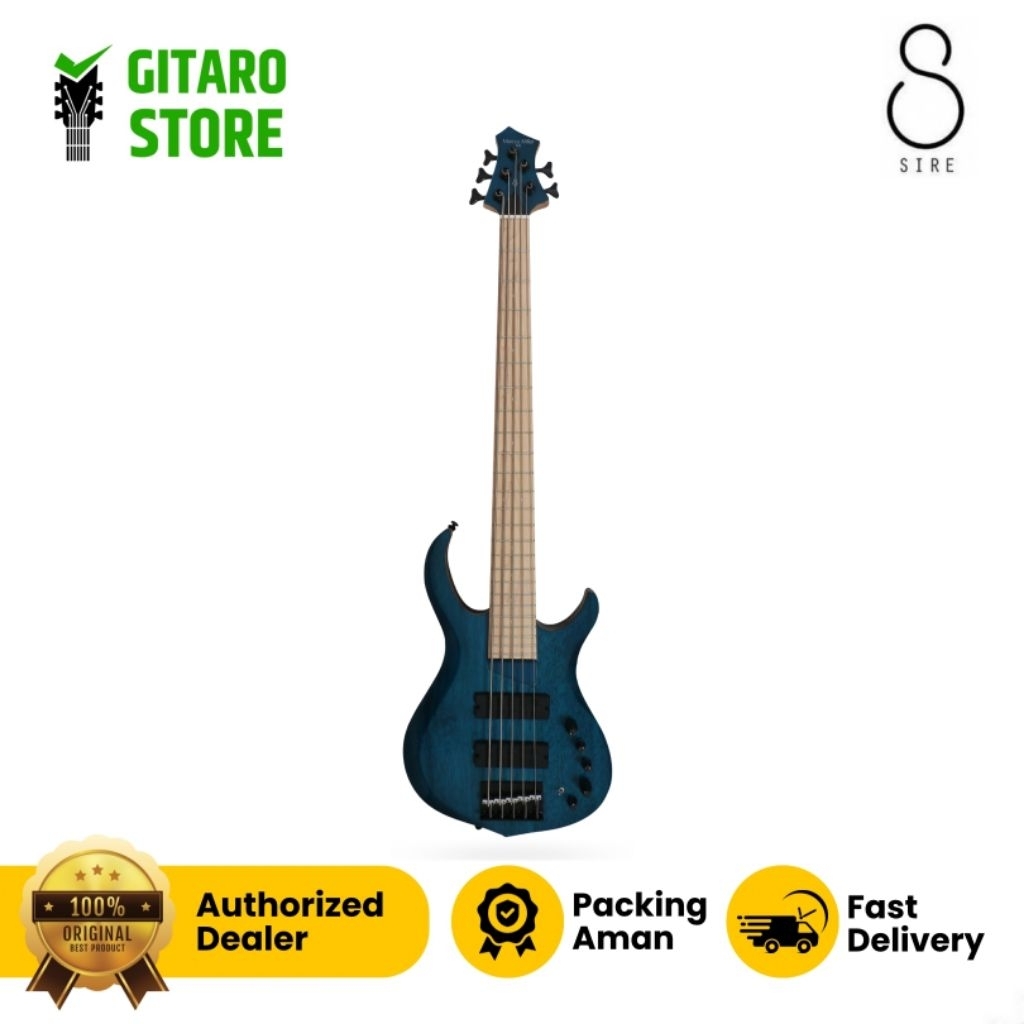 Sire Marcus Miller M2 Gen 2 5-String Electric Bass Guitar, Transparant Black