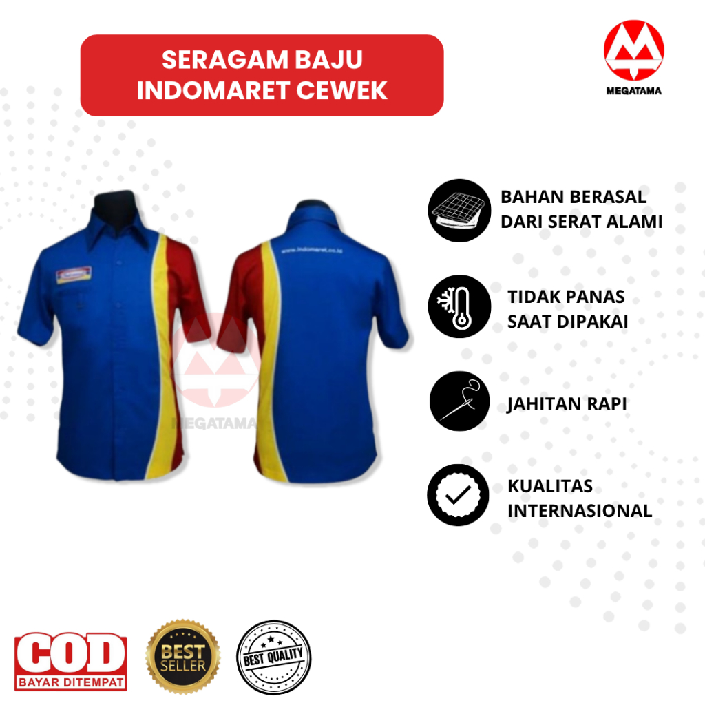 BAJU INDOMARET CEWEK || BAJU SERAGAM INDOMARET CEWEK