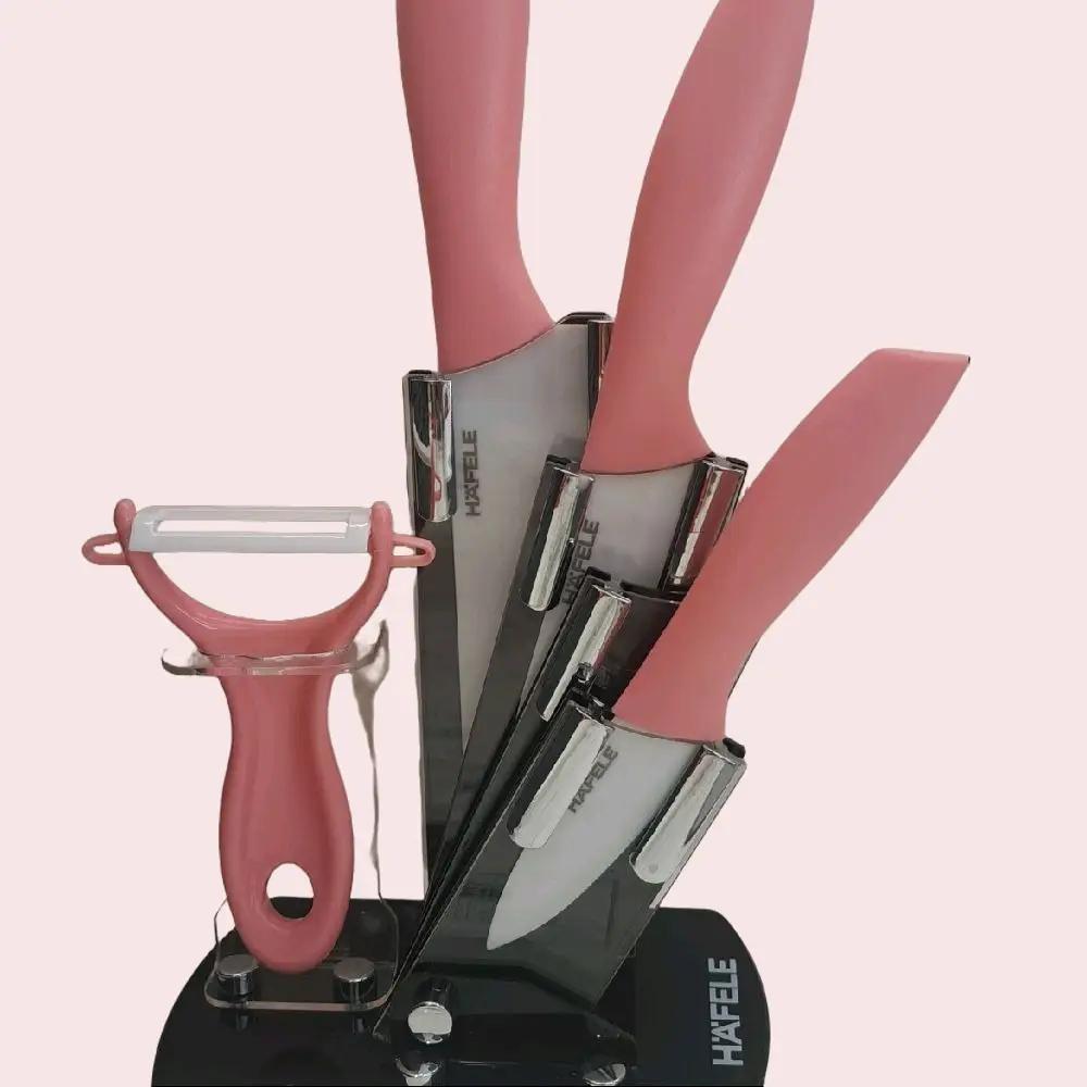 Hafele Ceramic knife set - pink series Pisau