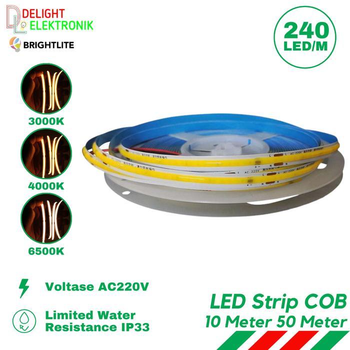 Lampu LED Strip COB Brightlite 240LED 10 50M Meter