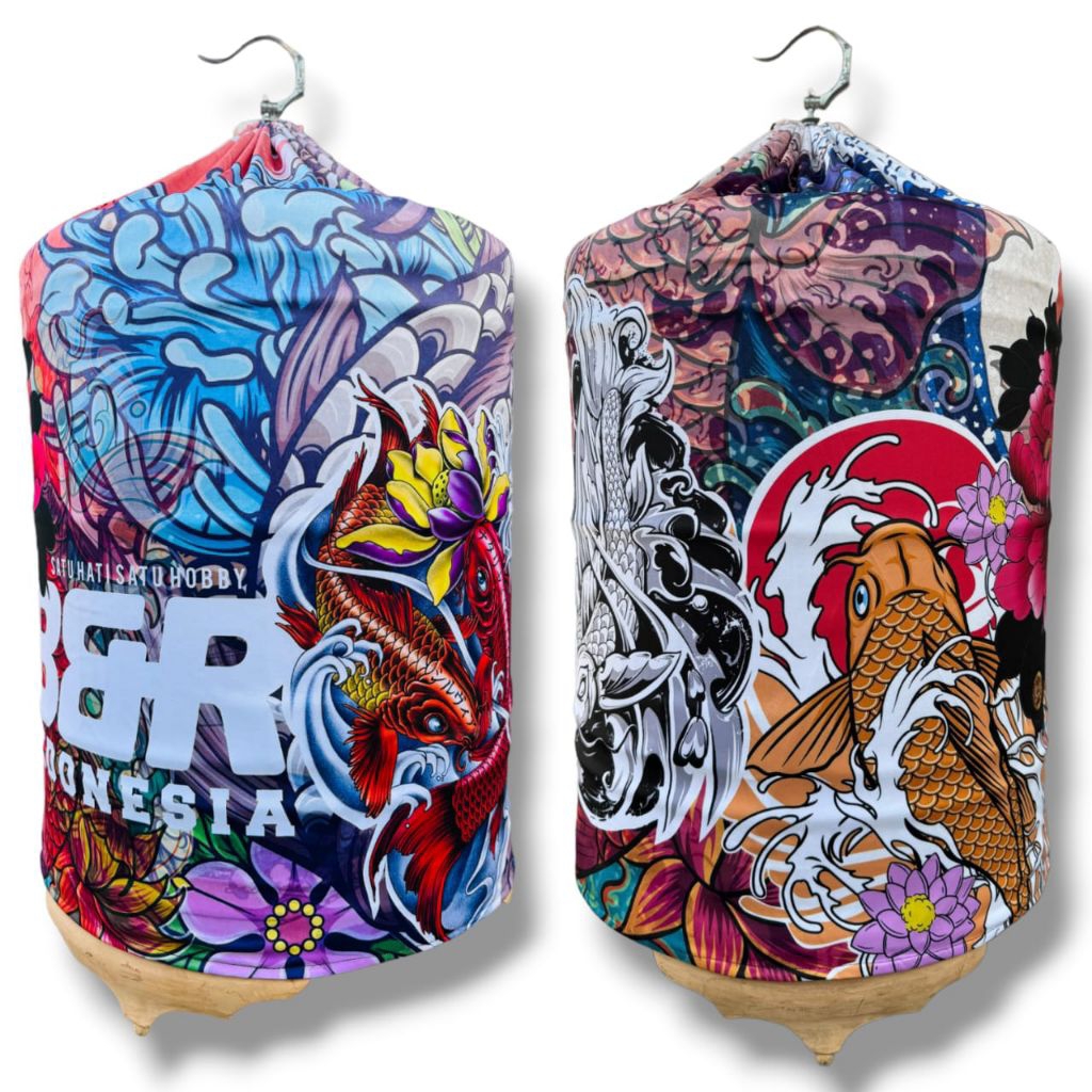 Kerodong Double Layer BnR Motif Koi