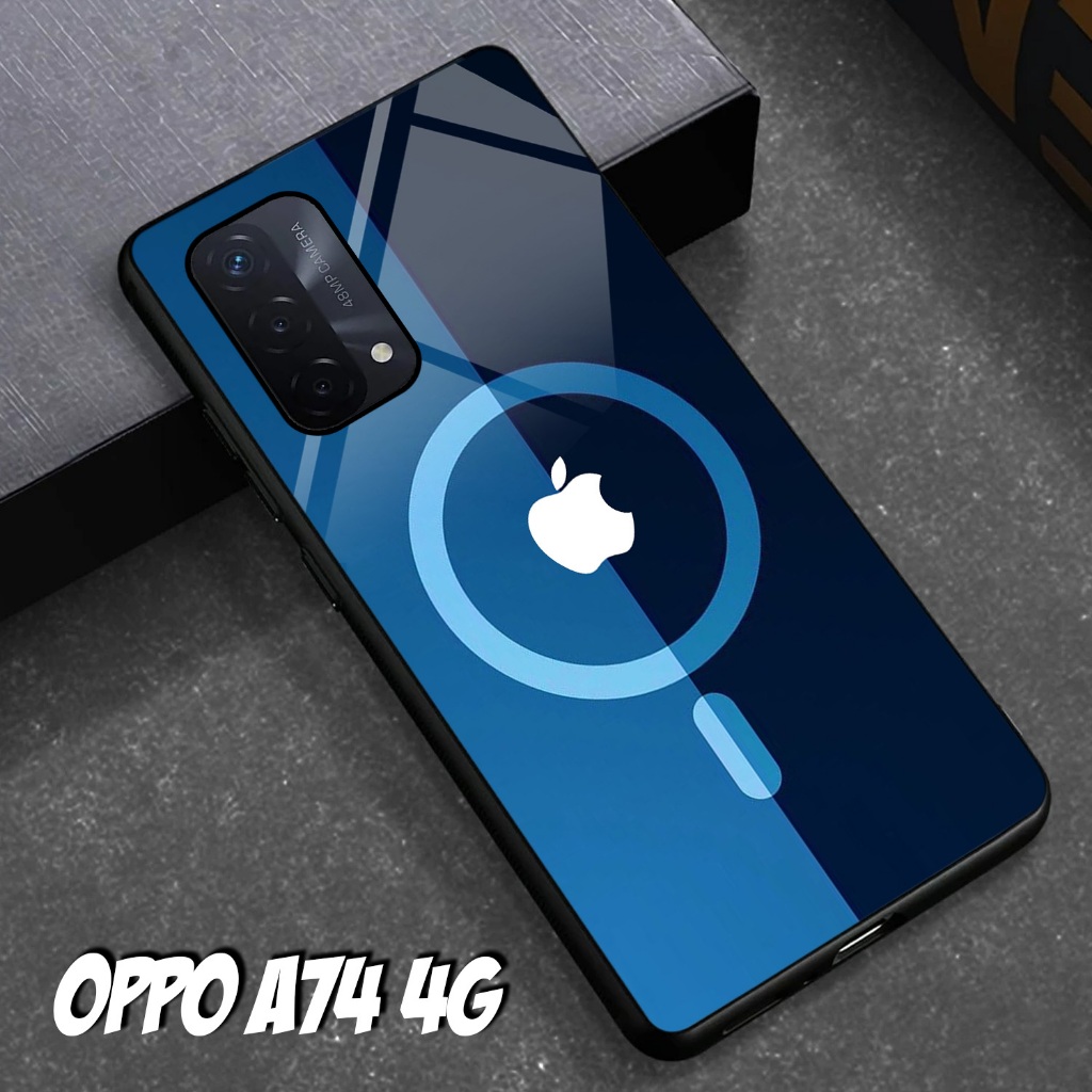 KASA CASE - Case Hp OPPO A74 4G Case Fashion LOGO IPHONE Terbaru - Untuk Pria - Wanita - Dewasa - Re