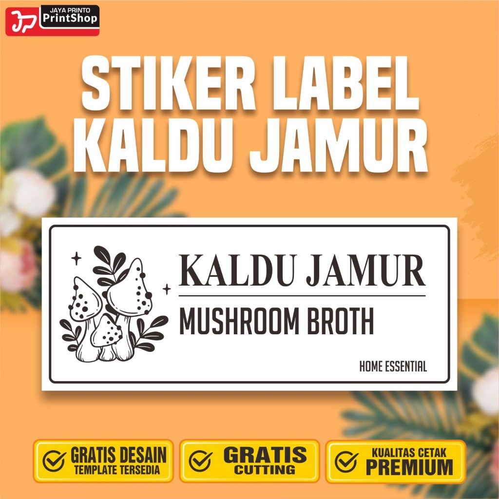 Stiker Label Bumbu Dapur Kaldu Jamur Ready Tahan Air_STICKER