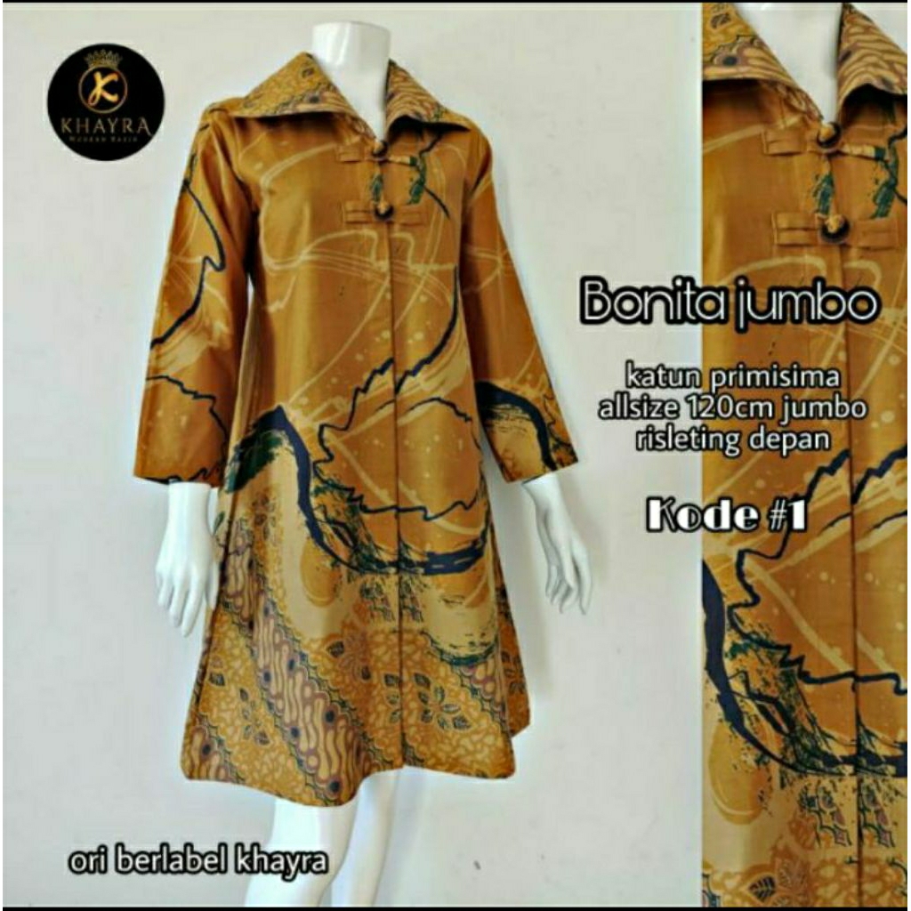 Tunik Bonita Jumbo Batik Solo Tunik Batik Wanita