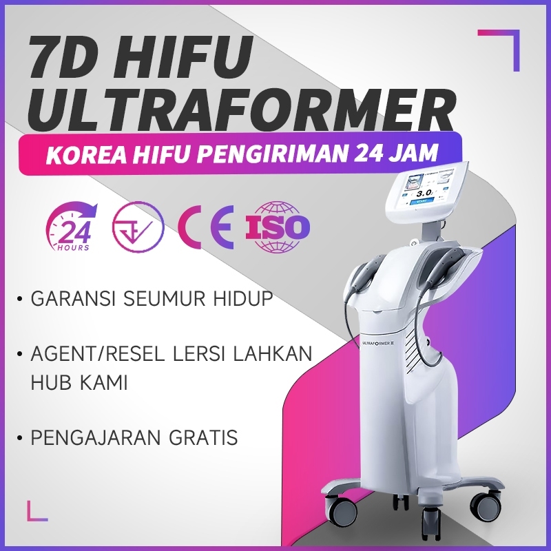 7D hifu wajah double chin alat korea Mengencangkan kulit kendur di leher alat klinik kecantikan alat