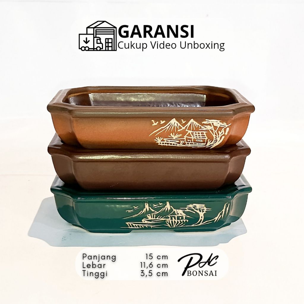 Pot Keramik Bonsai | Sukulen | Kaktus | Bunga atau Adenium
