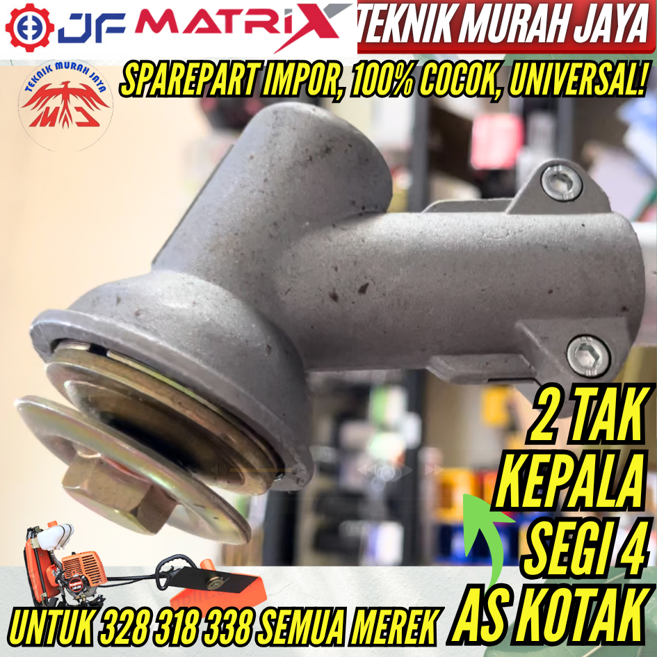 ASLI / ORI Kepala Stik Pemotong Rumput Segi 4 KOTAK ABU Gear Case Assy Mesin Potong Rumput Sumura Te