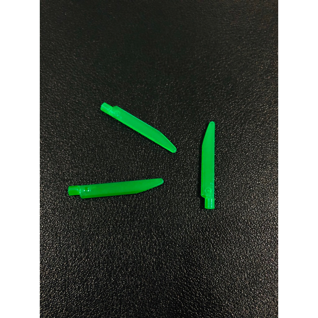 Lego Parts - 3885 - Trans Green, Weapon Sword Blade with Bar End (SW Darksaber)