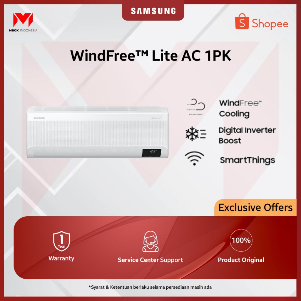 Samsung AC Windfree Lite 1PK - AR10CYFAAWKNSE