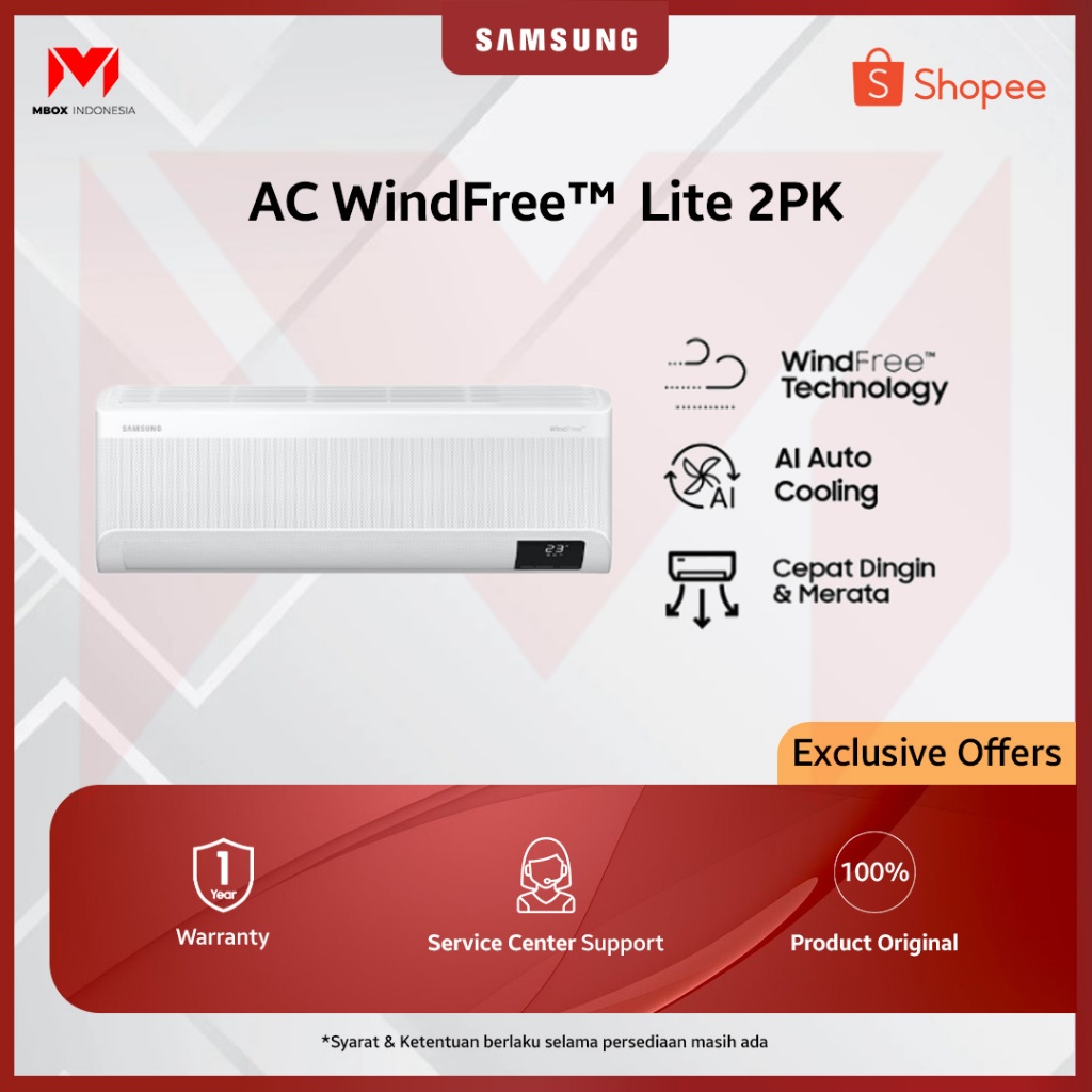 Samsung AC WindFree™ Lite 2PK with Digital Inverter - AR18BYFANWKNSE