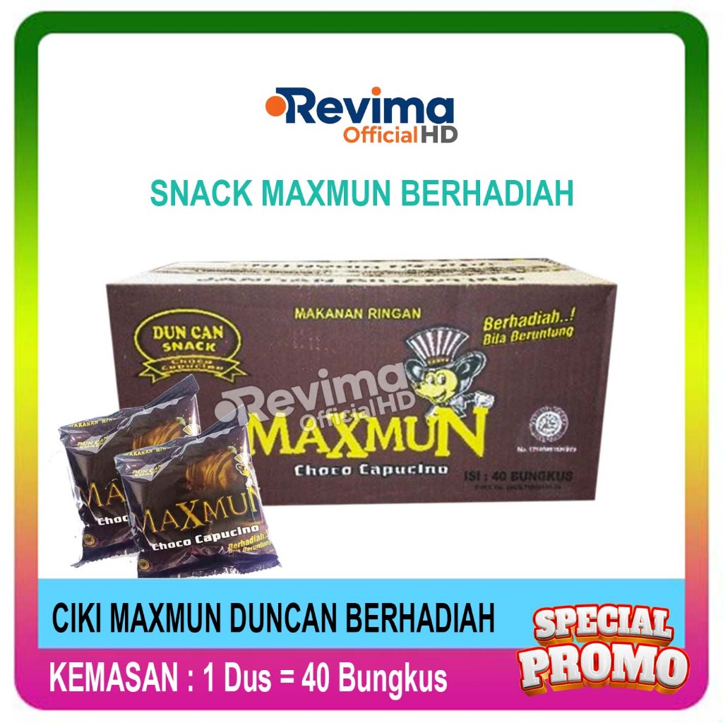 Snack jadul MAXMUN DunCan Snack Berhadiah Kemasan 1 Dus isi 40 Bungkus